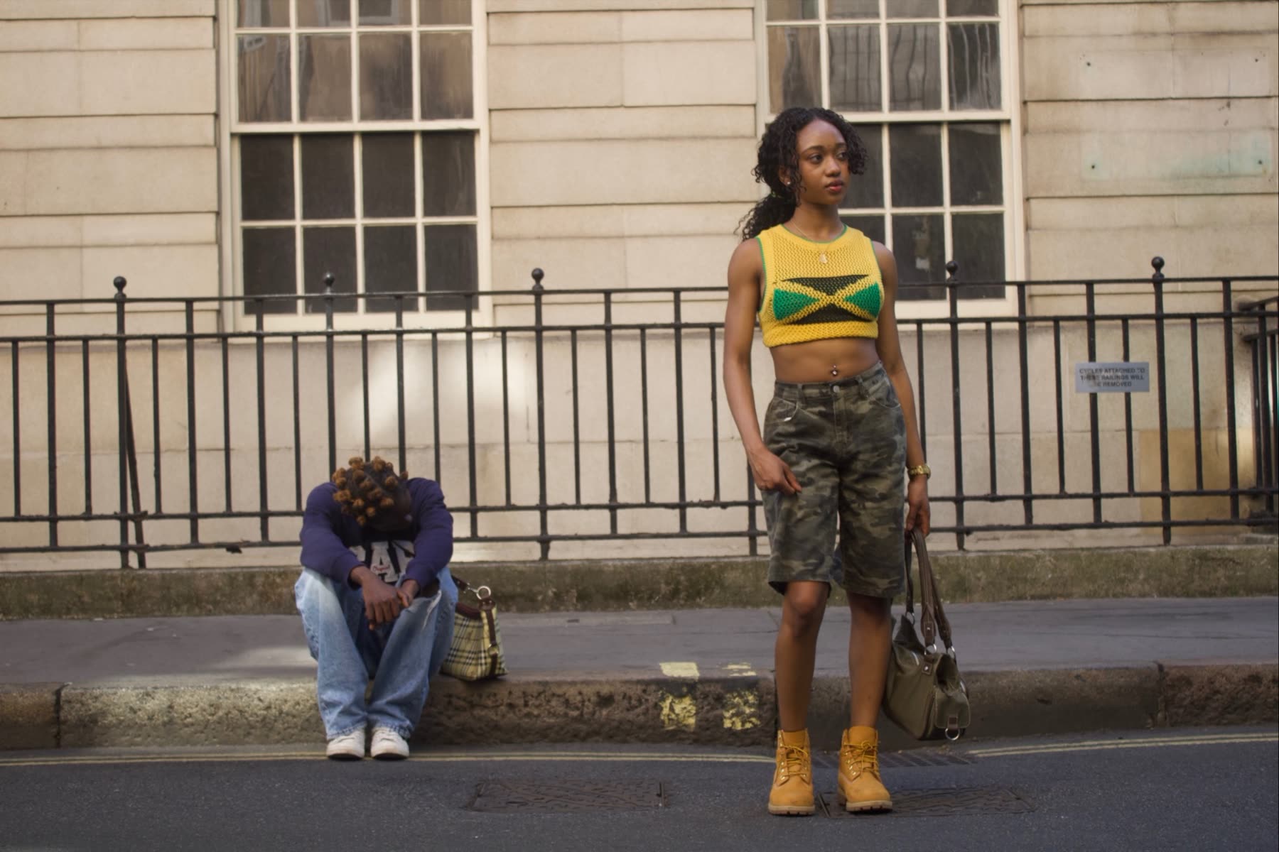 A London street, filmed on location